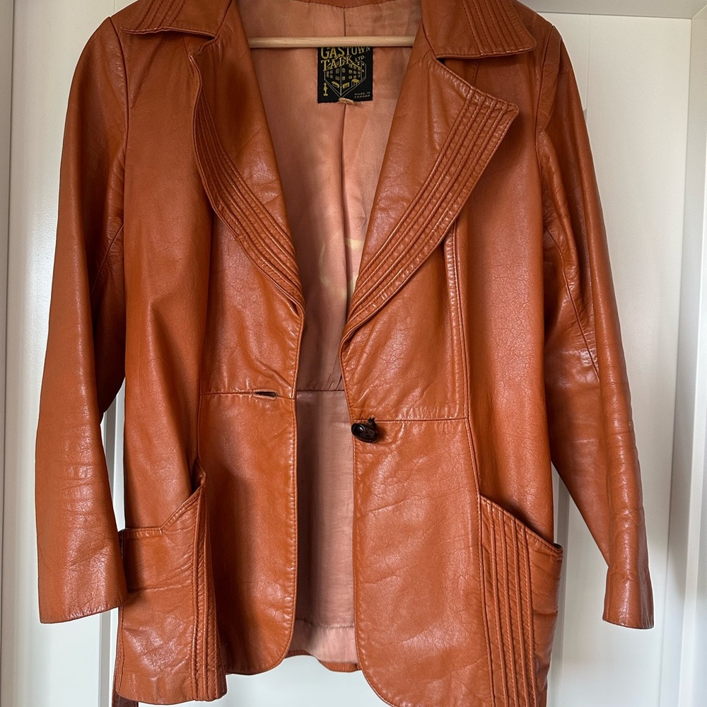 Vintage Women's Brown Leather Jacket